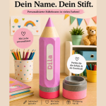 Personalisierte Stiftebox in Stiftform mit Wunschname - Görsel 3